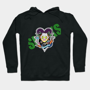 Dope Slluks card with heart illustration Hoodie